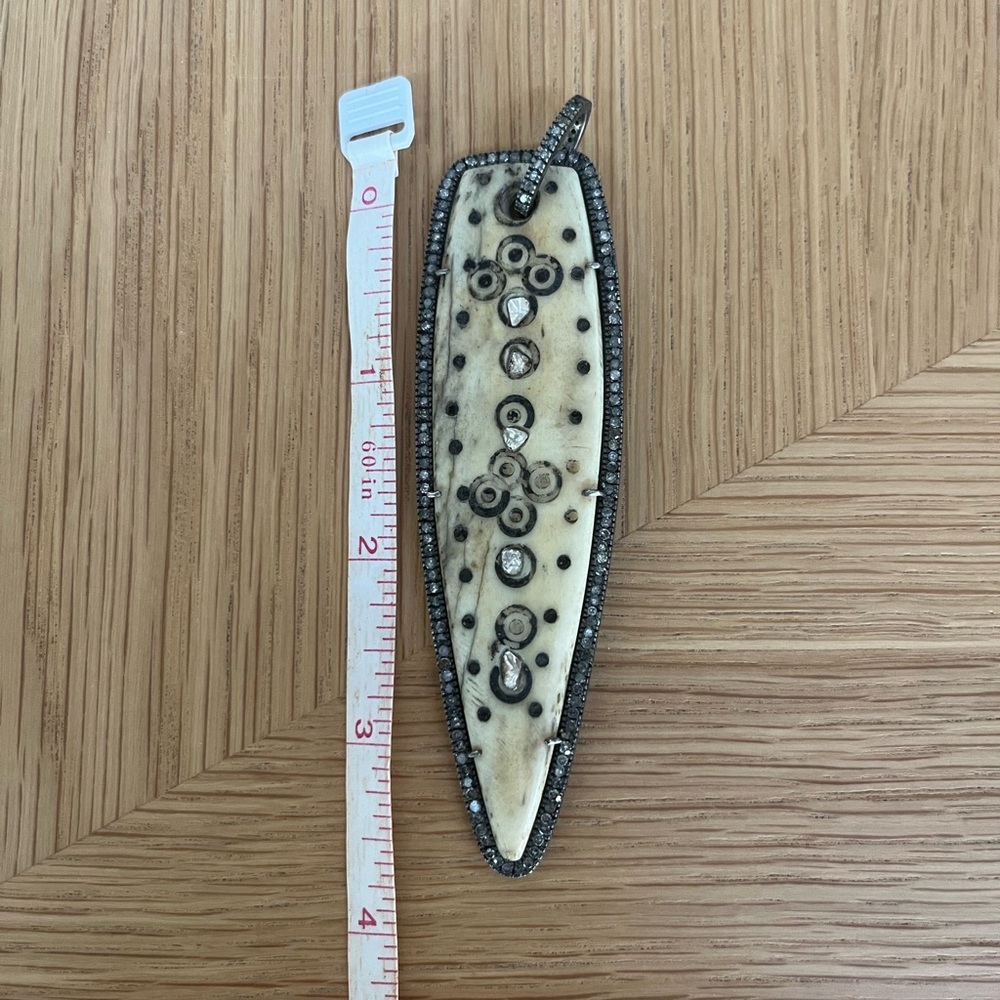 Beaded Pendant with Natural Accents